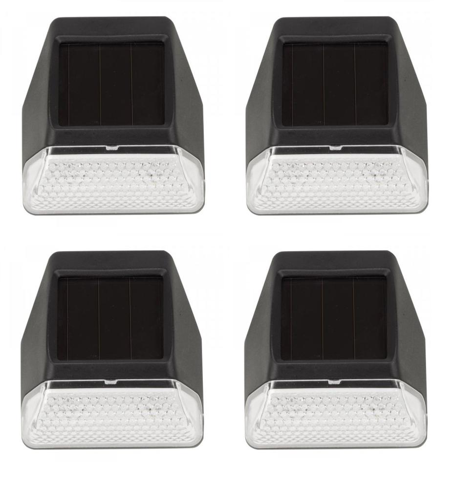 Solar-Wandleuchte Fence Wall & Post 7 x 4 cm (3 Lumen) | 4er-Set